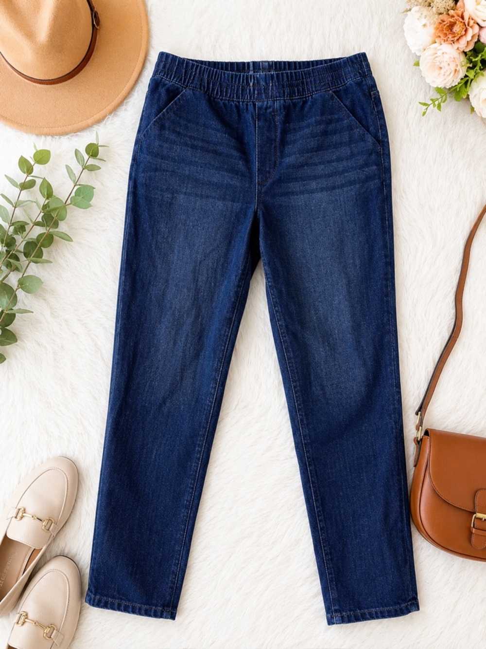Wit & Wisdom Dark Wash Pull-On Straight Leg Jeans Size 14 - Picture 9 of 10